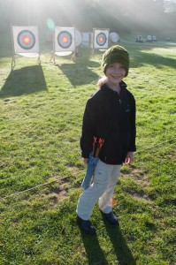A JOAD archer shows off her denim quiver.