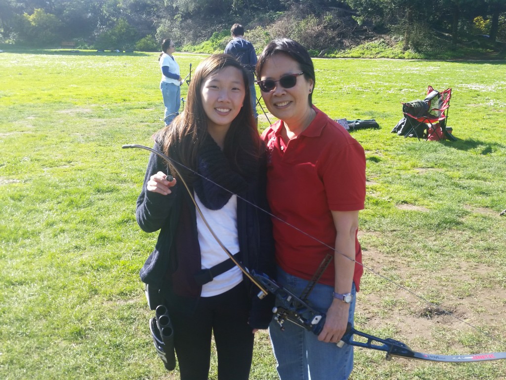 Samantha with one of her coaches, Nancy Chen.